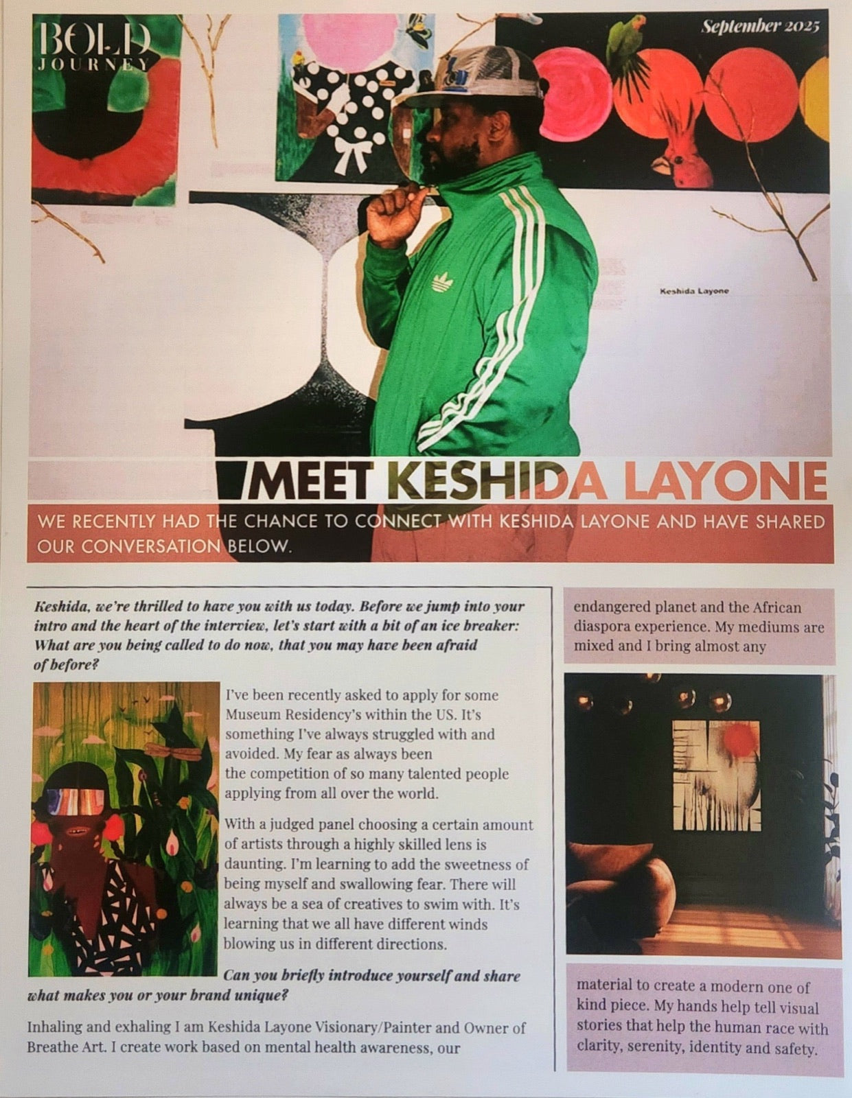 Magazine spread: Meet Keshida Layone